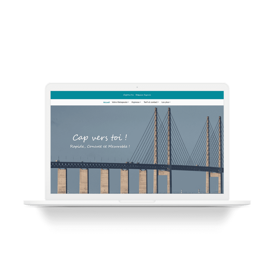 Ordinateur montant une page du projet Cap vers toi